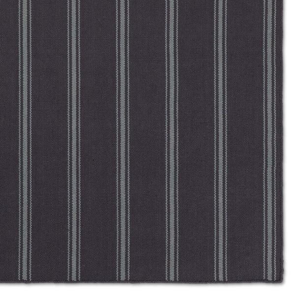Jaipur Living Barclay Butera Memento Flatweave Rug Handwoven Recycled Pet Stripe for Patio or Entryway Navy 2' x 3' RUG157499