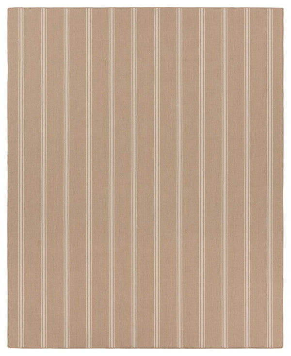 Jaipur Living Laguna By Barclay Butera Memento Lag03 Handwoven Handmade 100% Pet Yarn Contemporary Stripes Outdoor Rug Tan, Ivory 100% Pet Yarn, 100% Polypropylene Rug157505