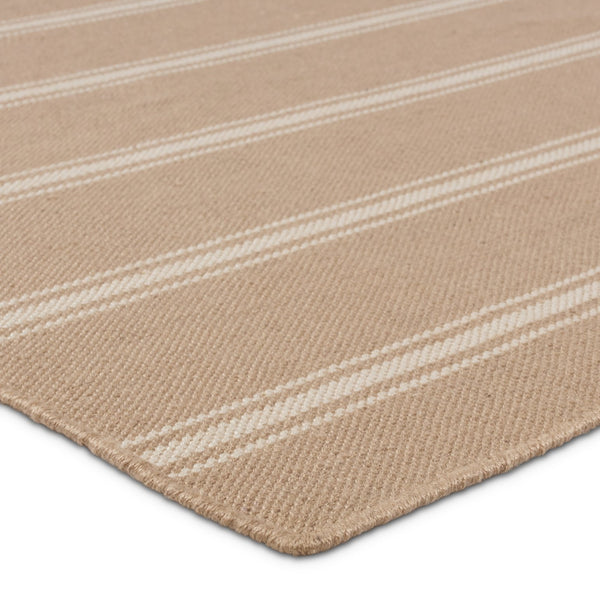 Jaipur Living Laguna By Barclay Butera Memento Lag03 Handwoven Handmade 100% Pet Yarn Contemporary Stripes Outdoor Rug Tan, Ivory 100% Pet Yarn, 100% Polypropylene Rug157505