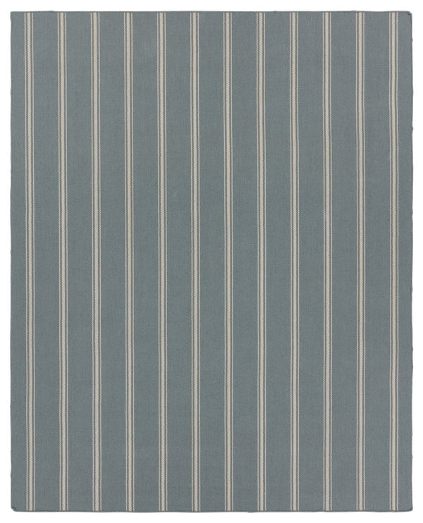 Jaipur Living Laguna By Barclay Butera Memento Lag05 Handwoven Handmade 100% Pet Yarn Lines Stripes Outdoor Rug Blue, Ivory 100% Pet Yarn, 100% Polypropylene Rug157517