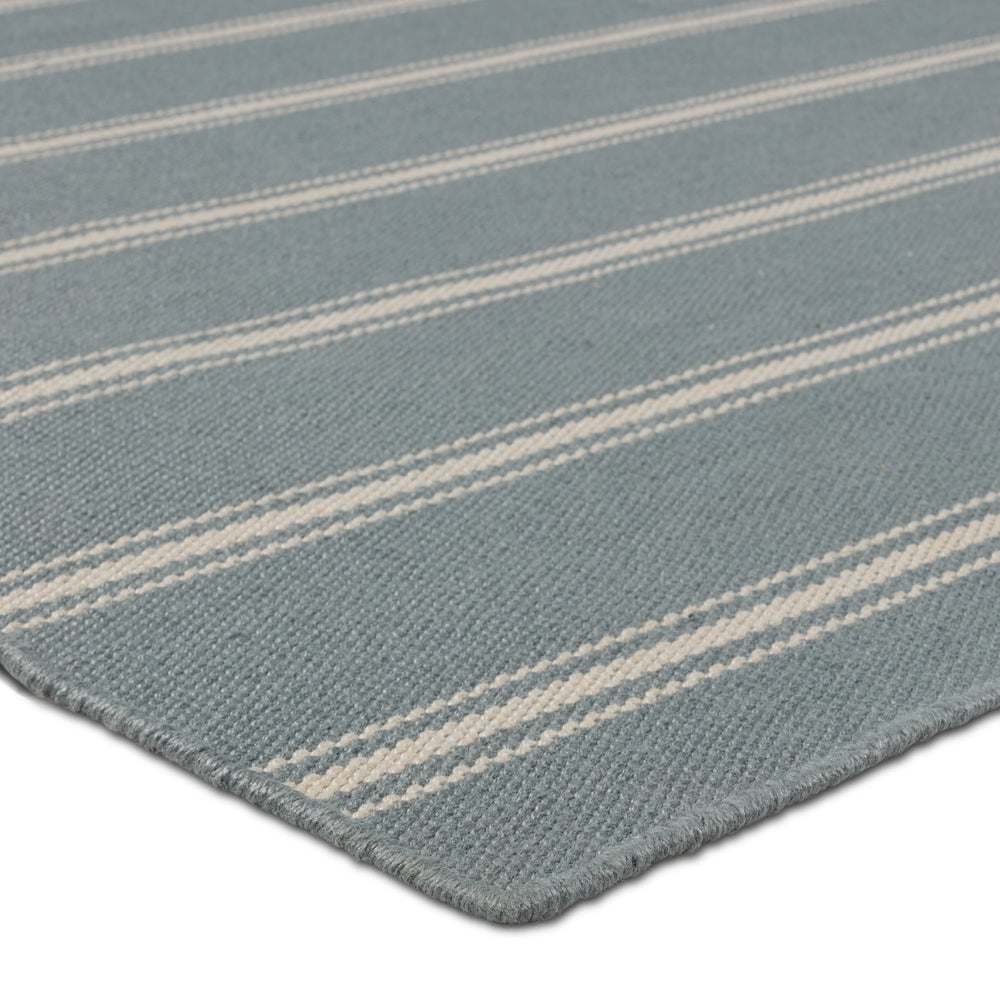 Jaipur Living Laguna By Barclay Butera Memento Lag05 Handwoven Handmade 100% Pet Yarn Lines Stripes Outdoor Rug Blue, Ivory 100% Pet Yarn, 100% Polypropylene Rug157517