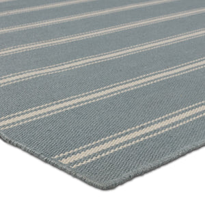 Jaipur Living Barclay Butera Memento Flatweave Rug Handwoven Recycled Pet Stripe for Patio or Entryway Slate 6' x 9' RUG157520