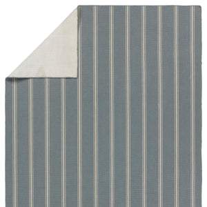 Jaipur Living Barclay Butera Memento Flatweave Rug Handwoven Recycled Pet Stripe for Patio or Entryway Slate 6' x 9' RUG157520