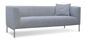 Soho Concept Zara Small Armchair - Stylish Laguna Sofa-metal Design With Brushed Stainless Steel Base, Comfort & Durability Grey  Soho-concept-dining-chair-13533