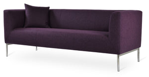 Soho Concept Seat: Laguna Sofa-metal 75" Deep Maroon - Modern Elegance With Polished Stainless Steel Base Finish Deep Maroon  Soho-concept-dining-chair-13528