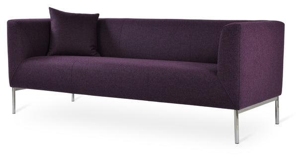 Soho Concept Seat: Laguna Sofa-metal 75" Deep Maroon - Modern Elegance With Polished Stainless Steel Base Finish Deep Maroon  Soho-concept-dining-chair-13528