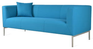 Soho Concept Zara Small Armchair - Stylish Laguna Sofa-metal Design With Brushed Stainless Steel Base, Comfort & Durability Turquoise  Soho-concept-dining-chair-13524