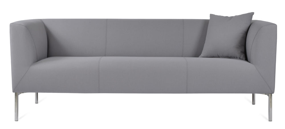 Soho Concept Zara Small Armchair - Stylish Laguna Sofa-metal Design With Brushed Stainless Steel Base, Comfort & Durability Light Grey  Soho-concept-dining-chair-13525