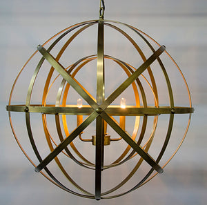 Noir Alchemy Chandelier - Exquisite Antique Brass Pendant for Timeless Elegance in Any Room LAMP353MB