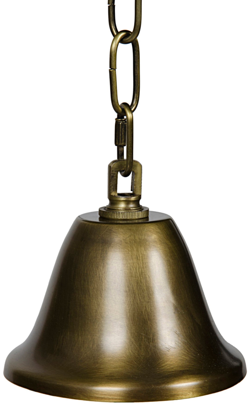 Noir Tournant Pendant - Antique Brass Chandelier for Stylish Illumination in Dining Rooms & Entryways LAMP418MB