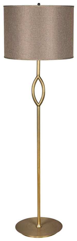 Noir Ridge Artisan-Crafted Floor Lamp in Antique Brass - Elegant, Angled Design for Stylish Lighting Solutions LAMP515MBSH
