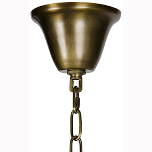 Noir Snow Flake Chandelier - Sculptural Metal Light Fixture with Antique Brass Finish for Elegant Spaces LAMP531MB