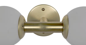 Noir Antiope Sconce - Antique Brass & Opal Glass, Mid-Century Modern Wall Light for Elegant Spaces LAMP548MB