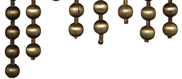 Noir Domo Chandelier - Handcrafted Antique Brass with Cascading Metal Beads for Luxurious Illumination LAMP695MB