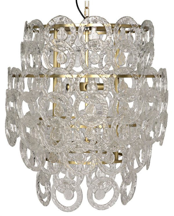 Noir Quebec Chandelier - Elegant Antique Brass Finish with Glass Accents for Timeless Home Décor Appeal LAMP703MB