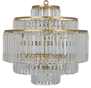 Noir Quintus Chandelier: Antique Brass Elegance with Crystal-Like Glass for Timeless Home Illumination LAMP727MB