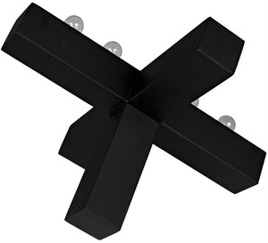 Noir Nolen Table Lamp - Handcrafted Matte Black Iron "X" Design for Modern Ambiance in Any Space LAMP739MTB