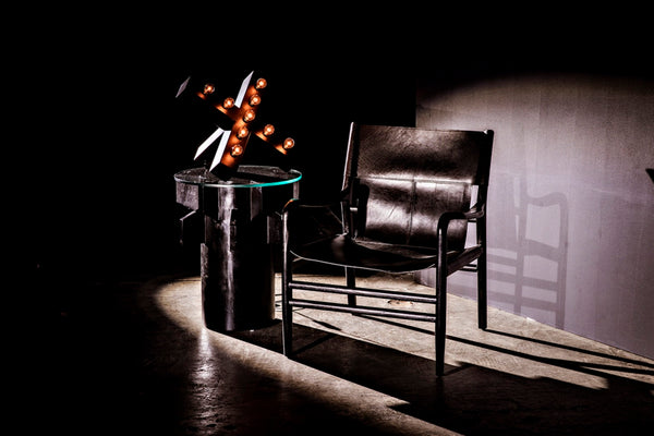 Noir Nolen Table Lamp - Handcrafted Matte Black Iron "X" Design for Modern Ambiance in Any Space LAMP739MTB