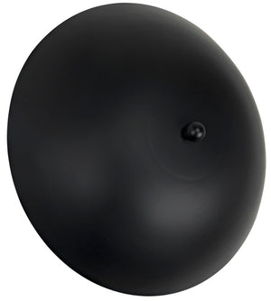 Noir Shadow Sconce: Handcrafted Black Iron Lighting Fixture for Modern, Minimalist Home Décor & Ambiance LAMP744MTB