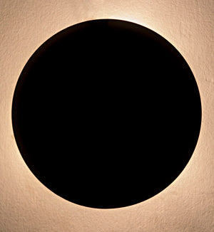 Noir Shadow Sconce: Handcrafted Black Iron Lighting Fixture for Modern, Minimalist Home Décor & Ambiance LAMP744MTB