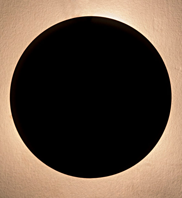 Noir Shadow Sconce: Handcrafted Black Iron Lighting Fixture for Modern, Minimalist Home Décor & Ambiance LAMP744MTB