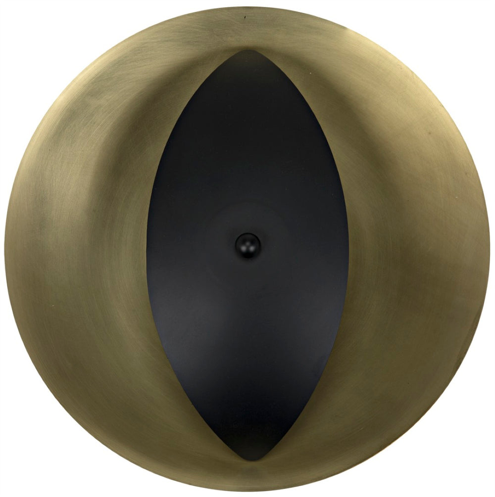 Noir Bengal Sconce: Handcrafted Iron & Antique Brass Wall Light for Modern, Minimalist Home Décor LAMP745MB