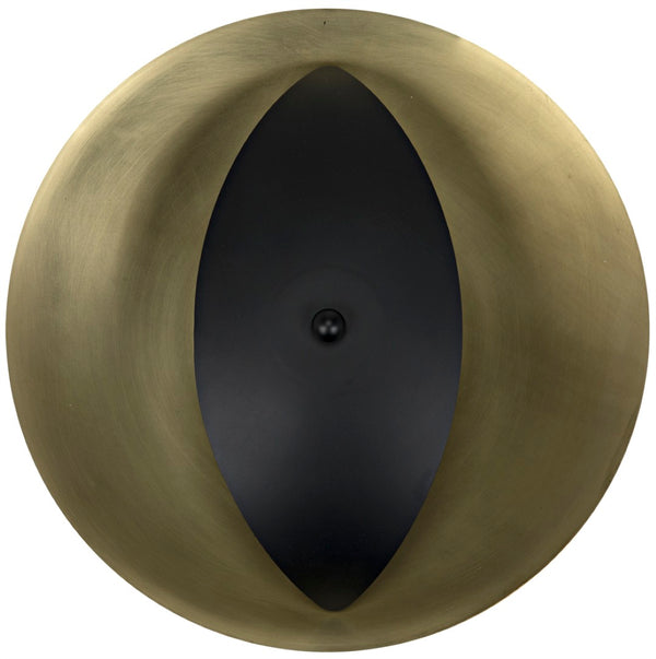 Noir Bengal Sconce: Handcrafted Iron & Antique Brass Wall Light for Modern, Minimalist Home Décor LAMP745MB