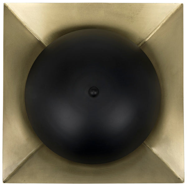 Noir Agila Wall Sconce - Modern Minimalist Design with Antique Brass Finish, Perfect for Any Space LAMP746MB