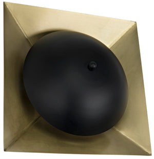 Noir Agila Wall Sconce - Modern Minimalist Design with Antique Brass Finish, Perfect for Any Space LAMP746MB