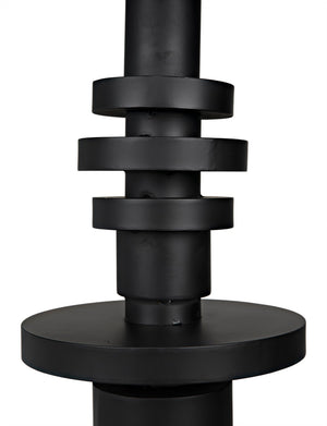 Noir Wilton Modern Floor Lamp with Sculptural Matte Black Base & Coordinated Shade for Ambient Lighting LAMP749MTBSH