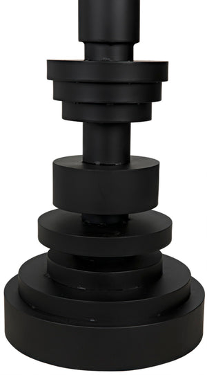 Noir Wilton Modern Floor Lamp with Sculptural Matte Black Base & Coordinated Shade for Ambient Lighting LAMP749MTBSH