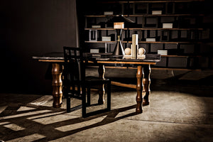 Noir Lucia Table Lamp - Handcrafted Black Iron with Brass Accents, Stylish Modern Design for Any Space LAMP750MTB-MB