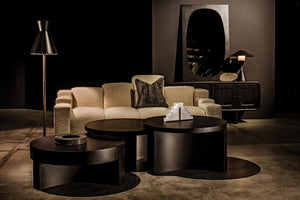 Noir Lucia Table Lamp - Handcrafted Black Iron with Brass Accents, Stylish Modern Design for Any Space LAMP750MTB-MB