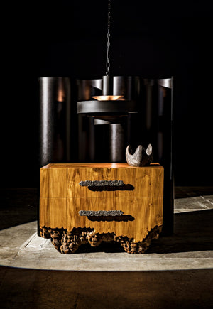 Noir Parlor Pendant Light Fixture - Handcrafted Black Iron Design for Modern Interiors & Ambient Lighting LAMP753MTB