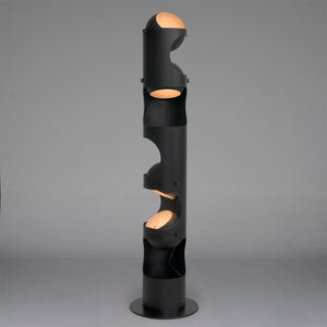 Noir Columna Floor Lamp - Handcrafted Black Iron Design for Modern Interiors, Ambient Lighting & Style LAMP756MTB
