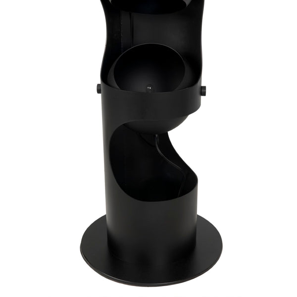 Noir Columna Floor Lamp - Handcrafted Black Iron Design for Modern Interiors, Ambient Lighting & Style LAMP756MTB