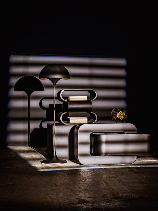 Noir Cataracta Floor Lamp - Handcrafted Matte Black Iron, Modern Minimalist Design for Any Room Elegance LAMP757MTB