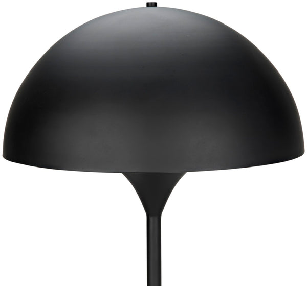 Noir Cataracta Floor Lamp - Handcrafted Matte Black Iron, Modern Minimalist Design for Any Room Elegance LAMP757MTB