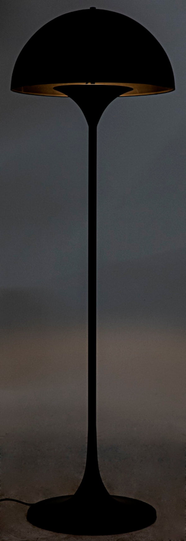 Noir Cataracta Floor Lamp - Handcrafted Matte Black Iron, Modern Minimalist Design for Any Room Elegance LAMP757MTB