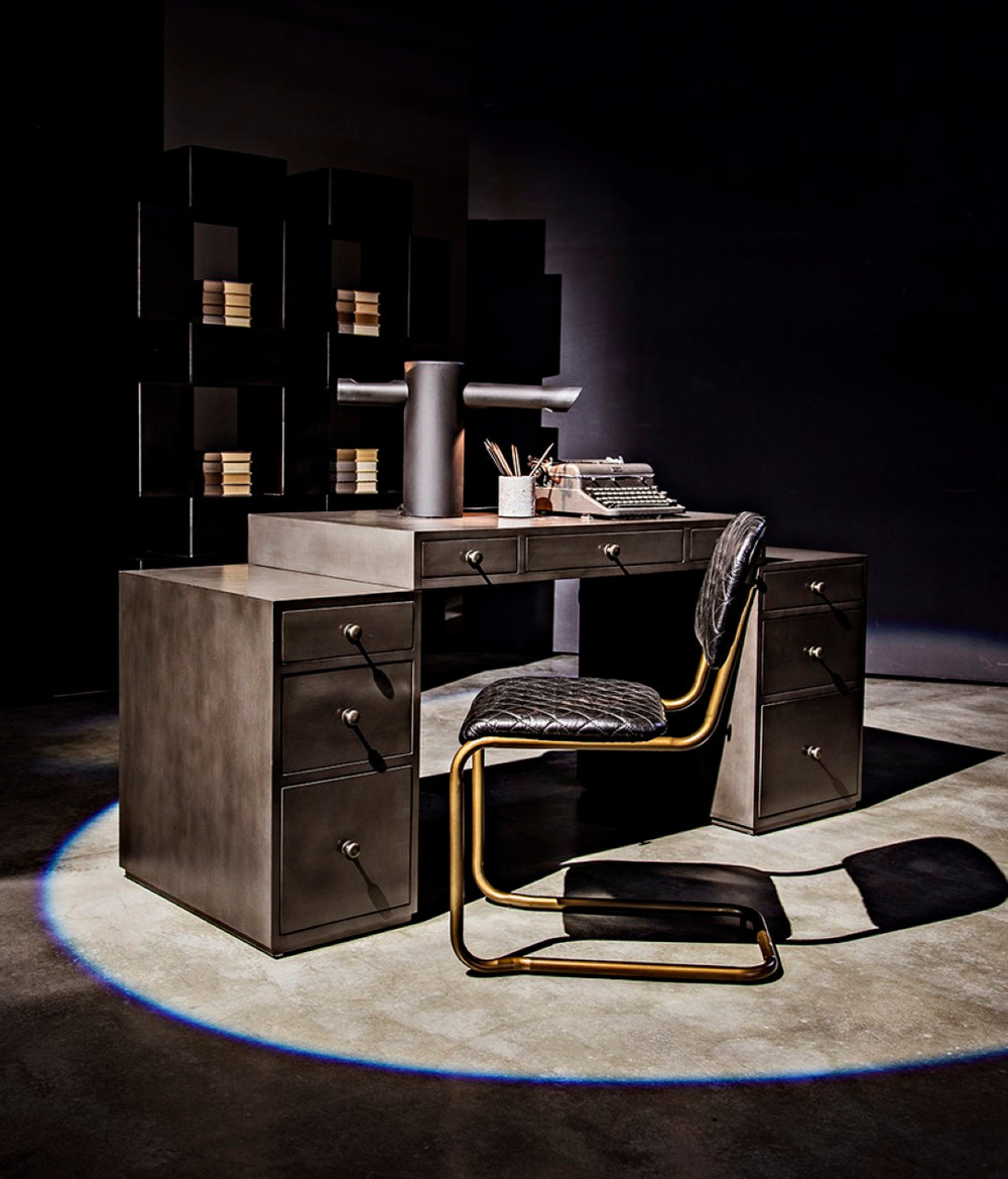 Noir Statera Table Lamp - Sculptural Black Iron Design for Contemporary Living Rooms & Bedrooms LAMP761MTB