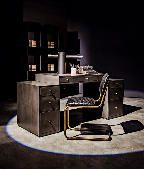 Noir Statera Table Lamp - Sculptural Black Iron Design for Contemporary Living Rooms & Bedrooms LAMP761MTB