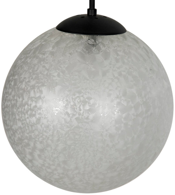 Noir Artemis Chandelier - Modern Minimalist Design with Handblown Glass Orbs and Matte Black Finish LAMP762MTB
