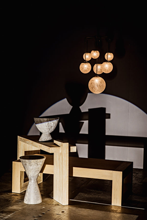 Noir Artemis Chandelier - Modern Minimalist Design with Handblown Glass Orbs and Matte Black Finish LAMP762MTB