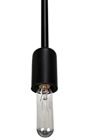 Noir Mancini Chandelier - Striking Black Iron Design with 48 Bulbs, Ideal for Modern Industrial Spaces LAMP774MTB