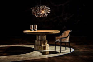 Noir Vulcan Chandelier - Modern Industrial Black Iron & Textured Glass for Dramatic Home Ambiance LAMP778MTB