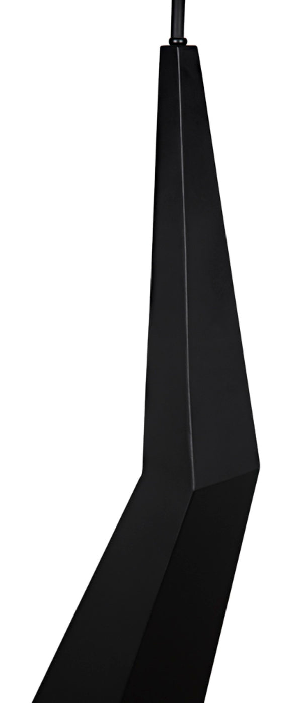 Noir Rhombus Floor Lamp - Modern Black Metal Design with Tapered Silk Shade for Stylish Ambient Lighting LAMP779MTBSH