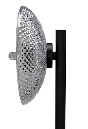 Noir Natilus Floor Lamp – Industrial-Style Artisanal Lighting with Handblown Glass Shades & Compact Design LAMP783MTB