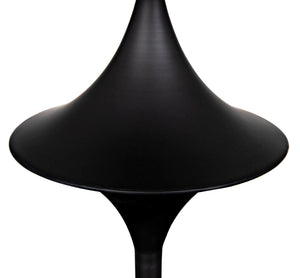 Noir Wilder Lamp: Industrial Elegance with Silk Shade for Modern Spaces – Perfect for Ambient Lighting LAMP791SH