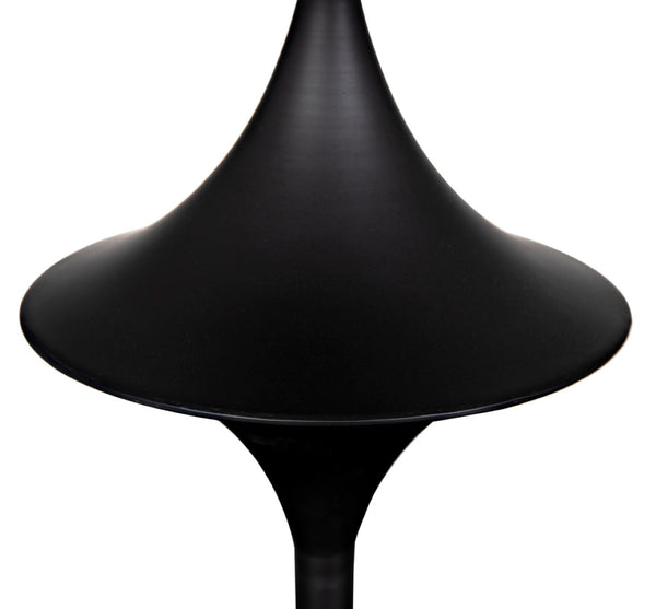 Noir Wilder Lamp: Industrial Elegance with Silk Shade for Modern Spaces – Perfect for Ambient Lighting LAMP791SH
