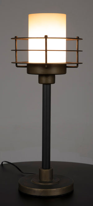 Noir Lighthouse Lamp - Coastal-Inspired Design with Frosted Glass Shade for Elegant Ambient Lighting LAMP793